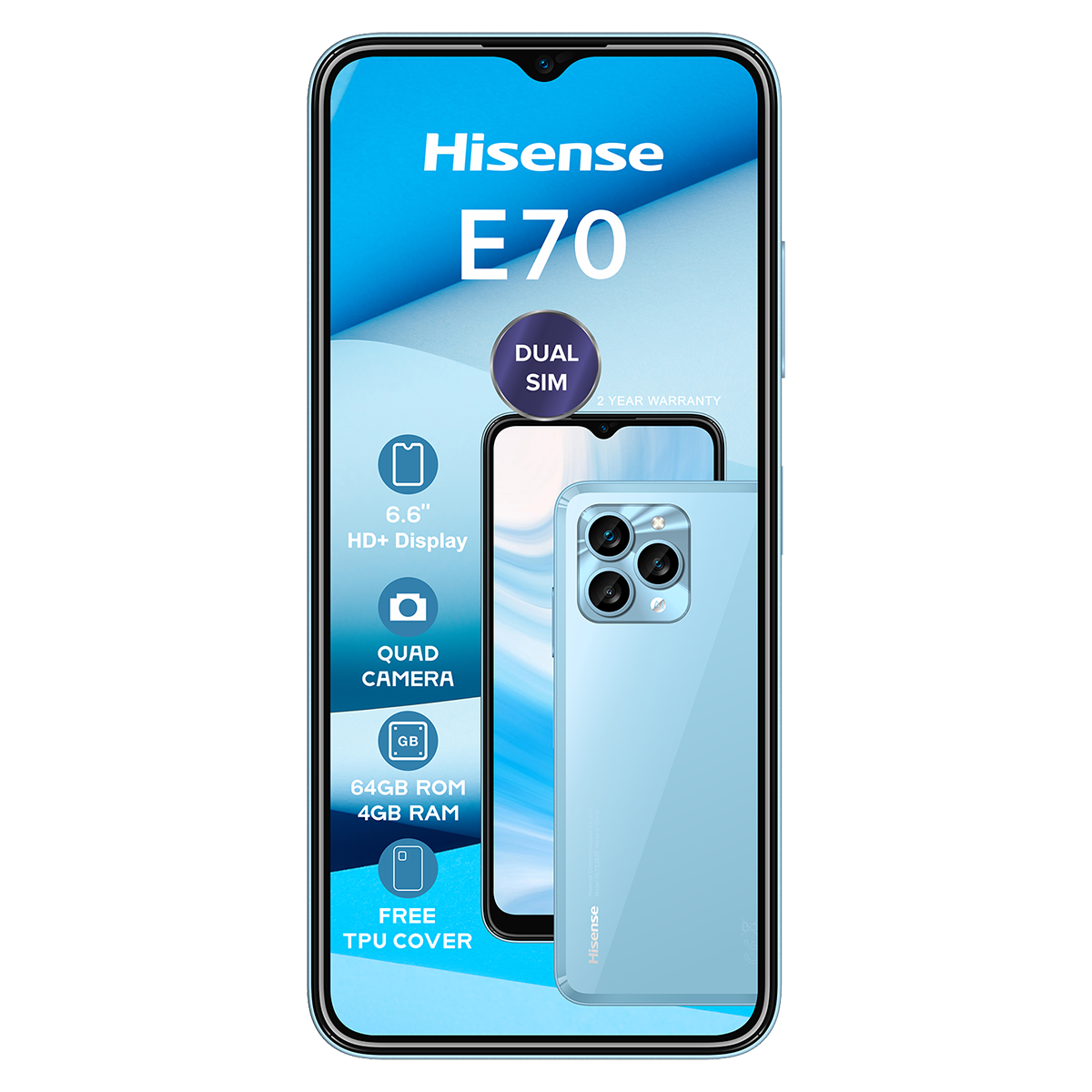 Hisense E70 64GB LTE Dual Sim - Blue – PEP Cell