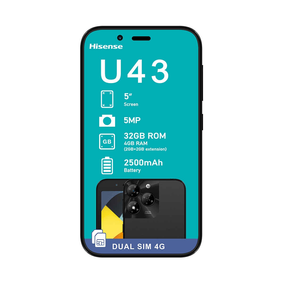 Hisense U43 32GB Dual Sim
