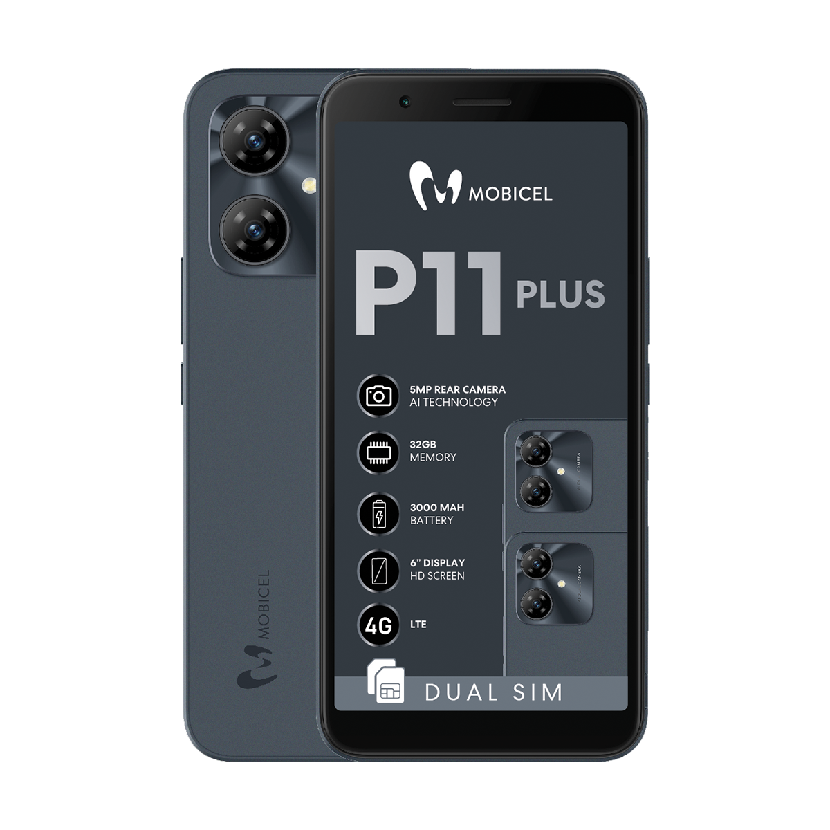 Mobicel P11 Plus 32GB Dual Sim