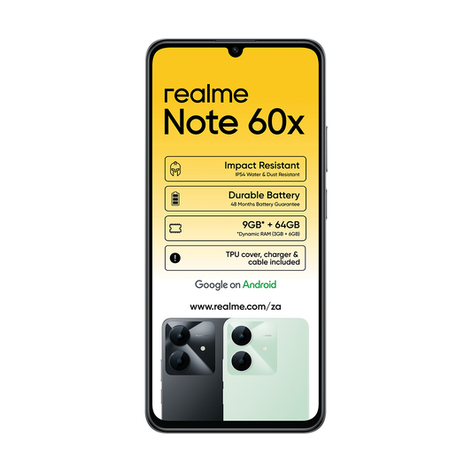 Realme Note 60x Midnight Black 64GB Dual Sim