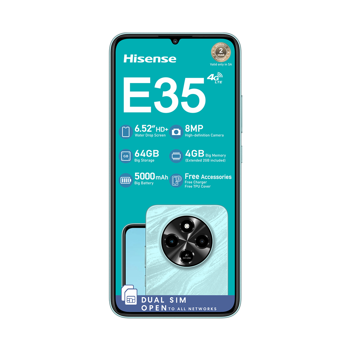 Hisense E35 64GB Dual Sim Blue