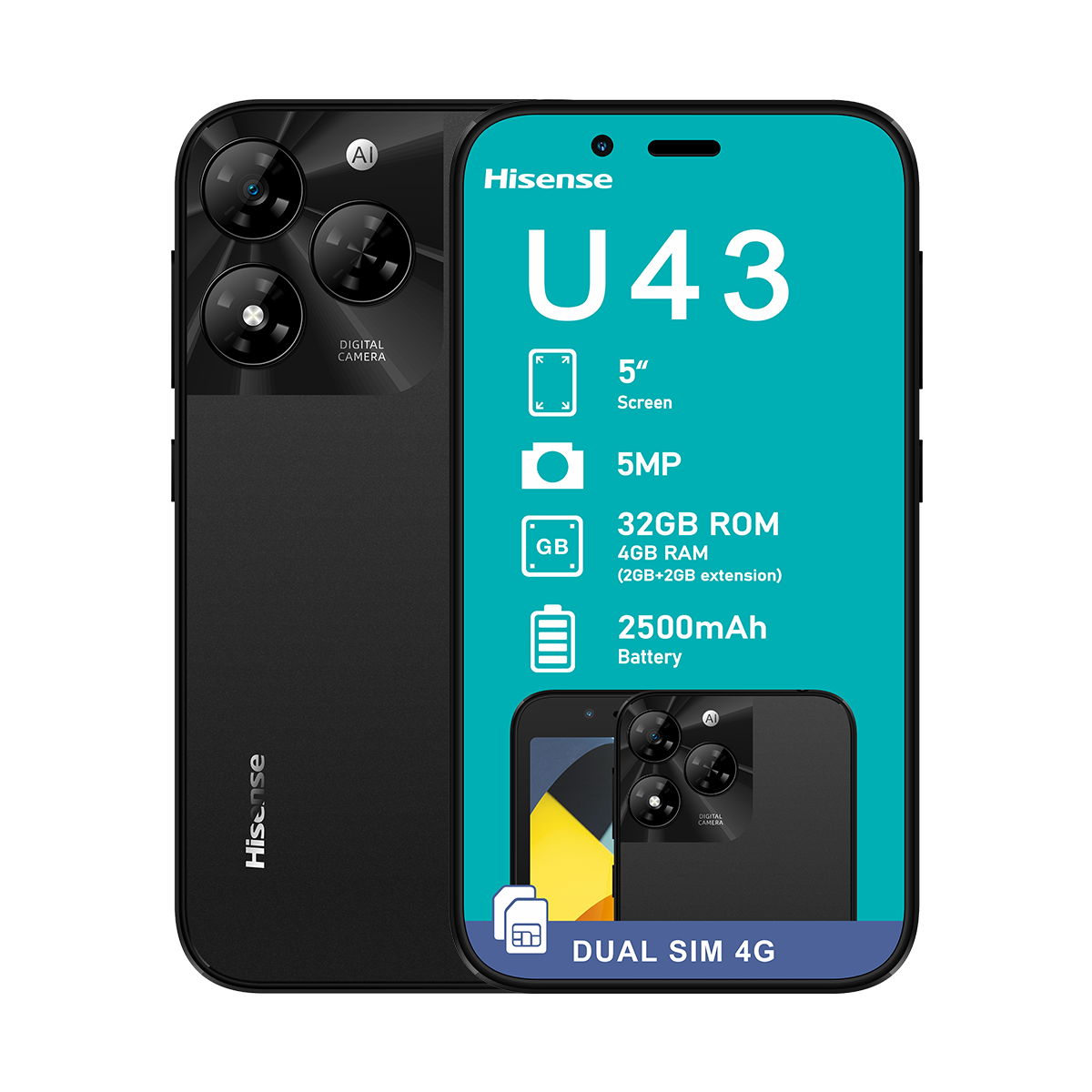 Hisense U43 32GB Dual Sim