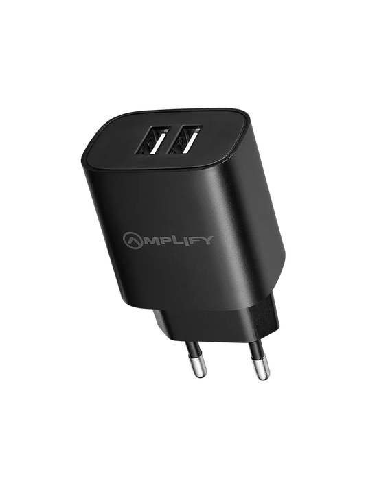 Amplify Dual USB Wall Charger Black