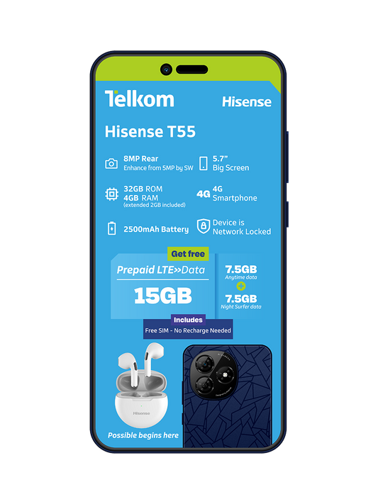 Hisense T55 32GB Dual Sim with Earpods