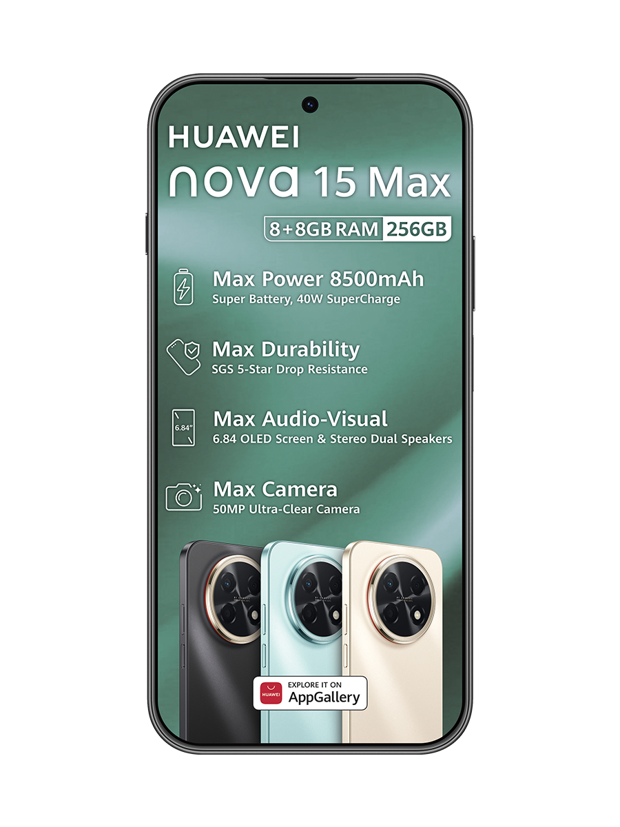Huawei Nova 15 Max With Earbuds 256GB Dual Sim