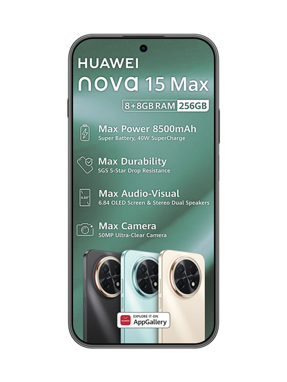 Huawei Nova 15 Max With Earbuds 256GB Dual Sim