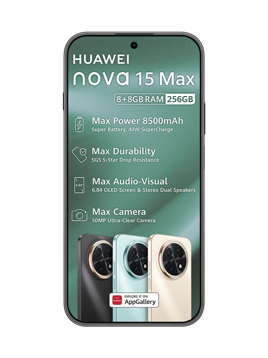 Huawei Nova 15 Max With Earbuds 256GB Dual Sim