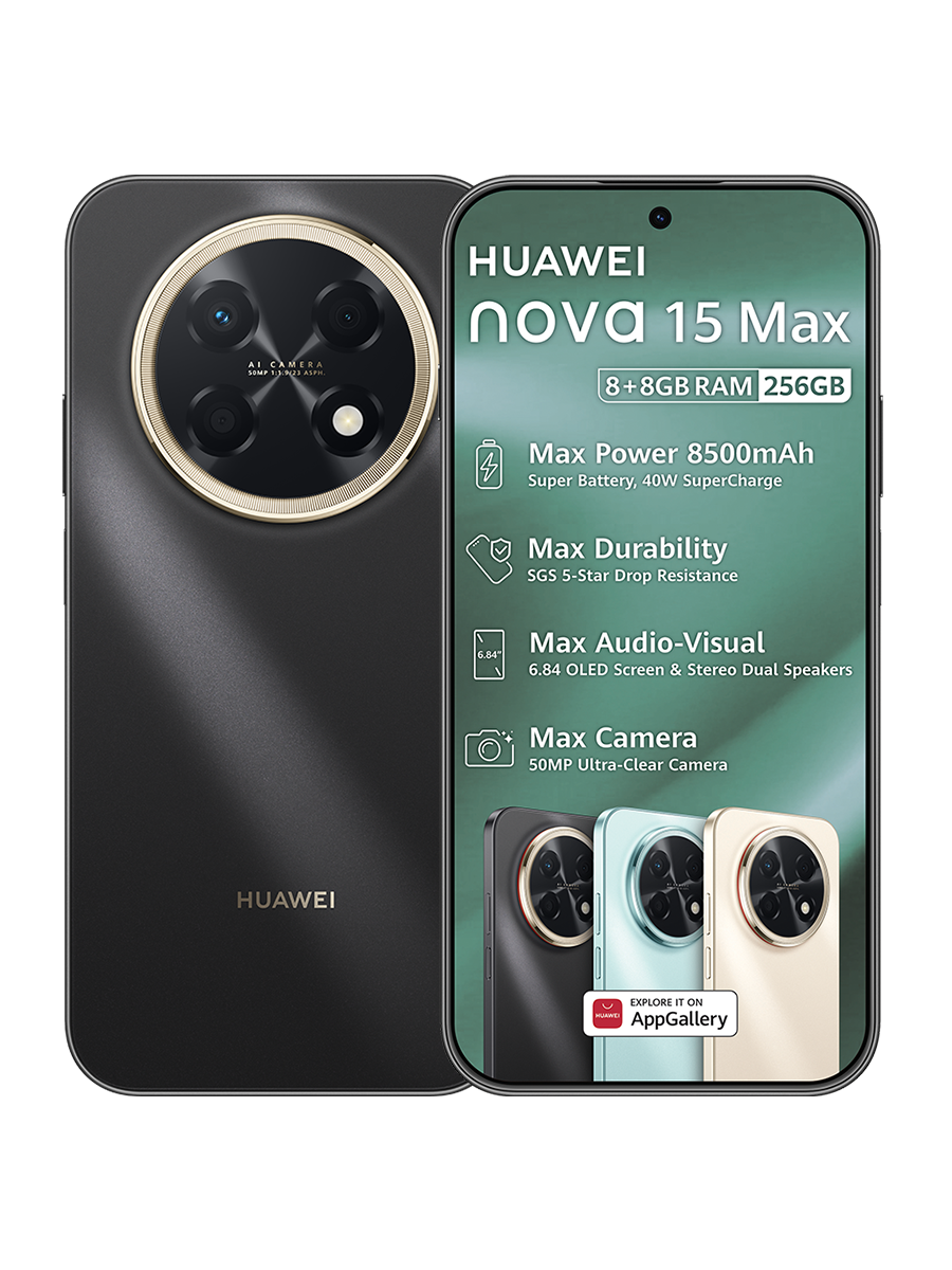 Huawei Nova 15 Max With Earbuds 256GB Dual Sim