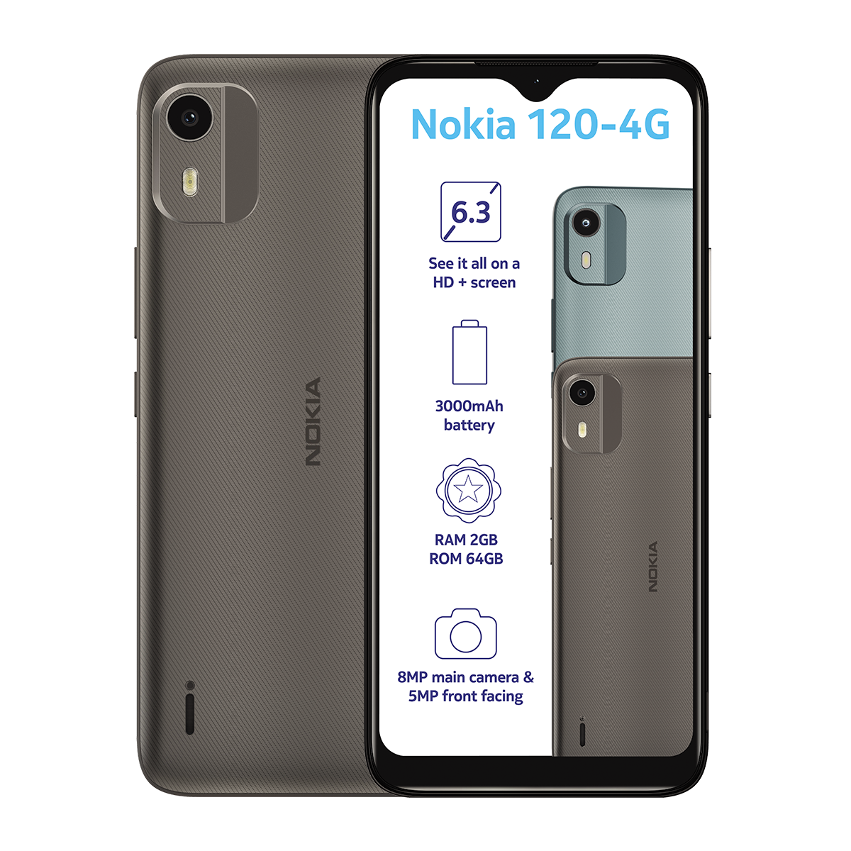 Nokia 120 - 4G Grey 64GB Dual Sim