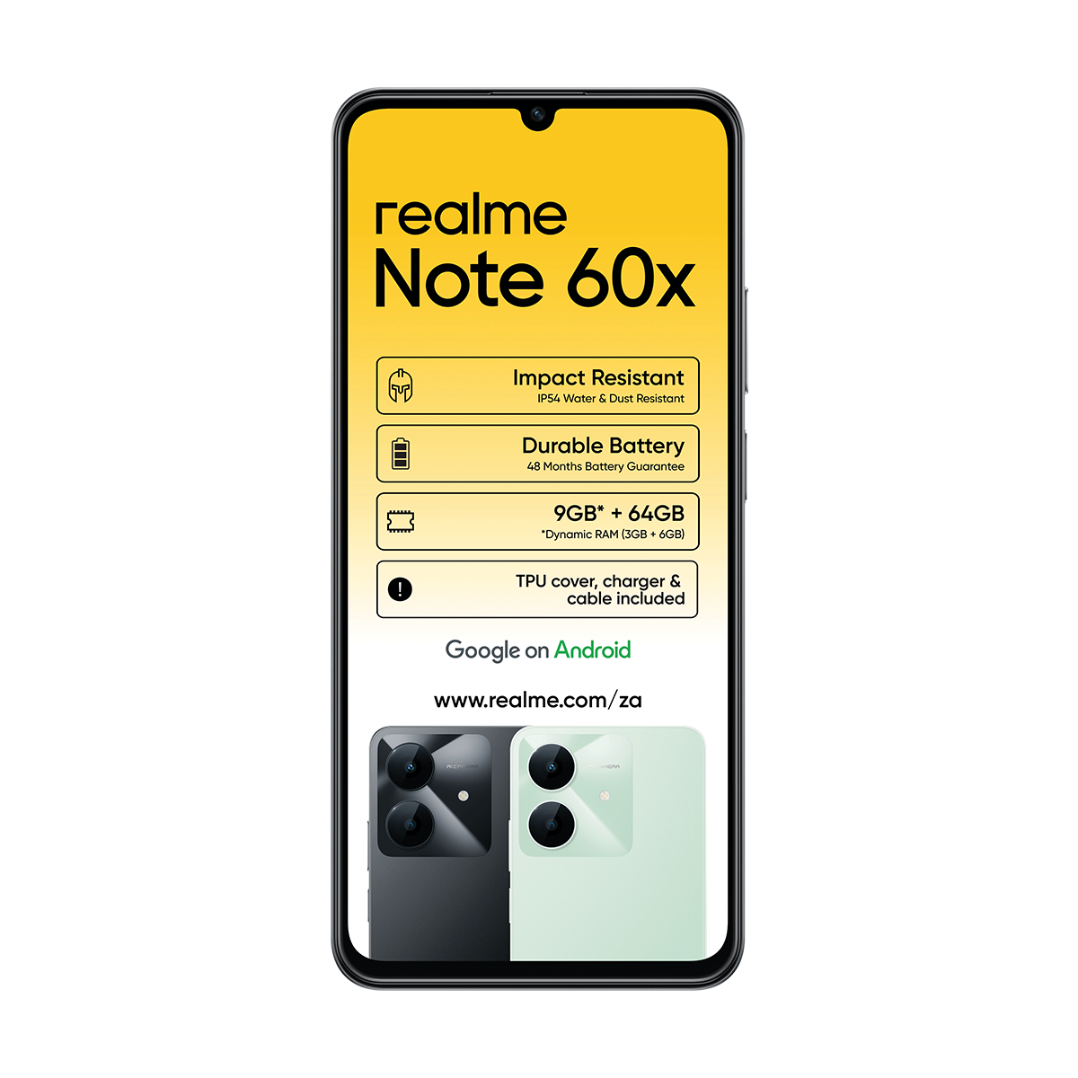 Realme Note 60x Midnight Black 64GB Dual Sim