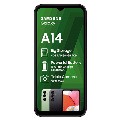 Samsung A14 4/64GB dual sim black