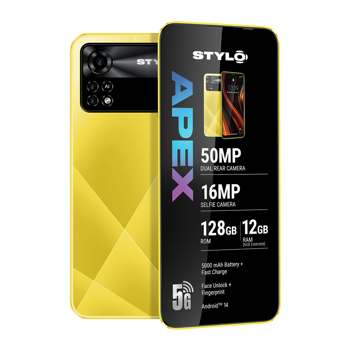 Stylo Apex 128GB Dual Sim Sunset Yellow